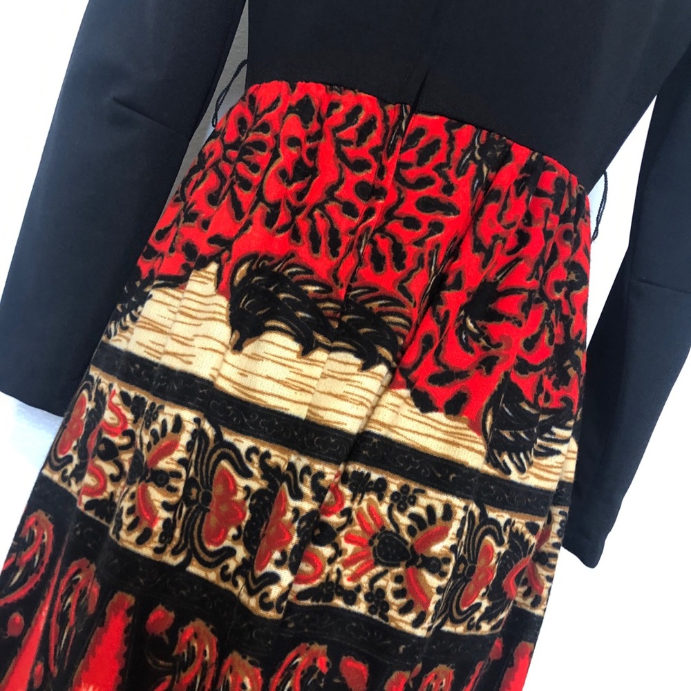 Vintage Polyester Dress With Boho Skirt - Picture 5 of 14